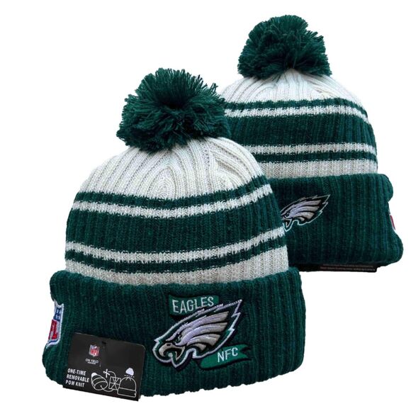NWT Philadelphia Eagles Sports Knit Pom Beanie Fleece Lining OSFA Unisex‎ - Picture 1 of 6